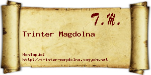Trinter Magdolna névjegykártya