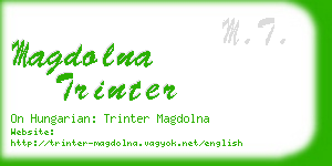 magdolna trinter business card